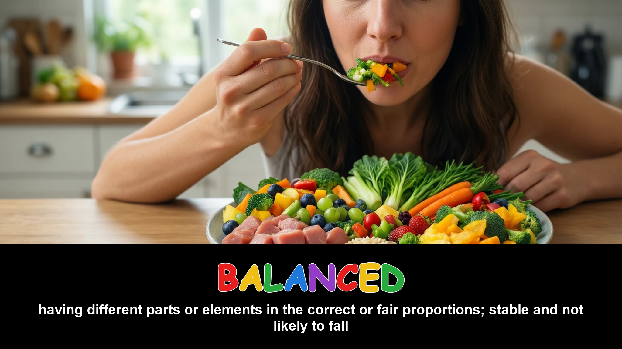 English Illustration for balanced
